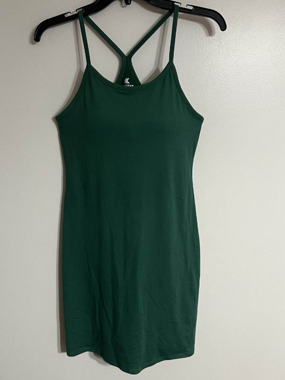 Kyodan Athletic Exercise Dress Built In Bra and Shorts Forest Green XS
